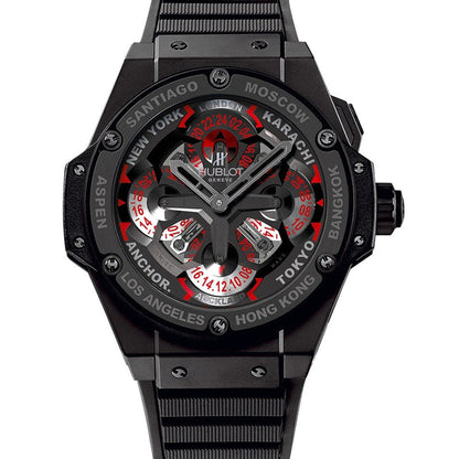 Hublot  King Power Unico GMT 48mm Black Ceramic Skeleton Dial Ref# 771.CI.1170.RX - Happy Jewelers Fine Jewelry Lifetime Warranty