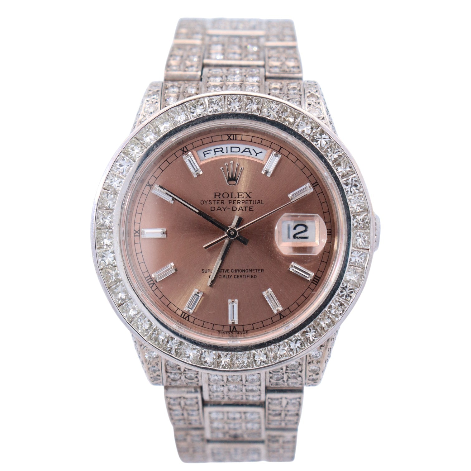 Rolex Day-Date 36mm Silver Sunkiss Dial Watch Reference# 118209 - Happy Jewelers Fine Jewelry Lifetime Warranty