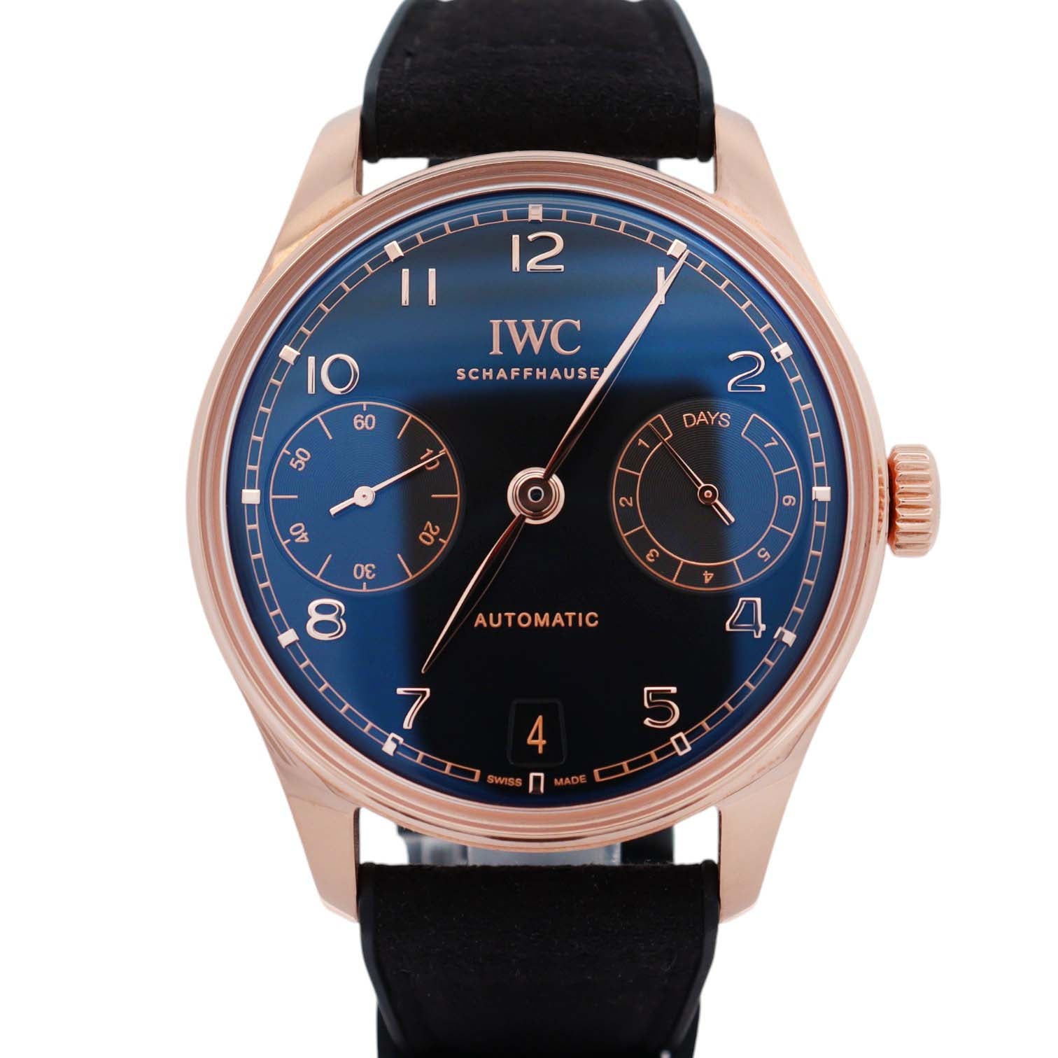 IWC Portugieser 42mm Black Dial Watch Ref# IW546305 - Happy Jewelers Fine Jewelry Lifetime Warranty