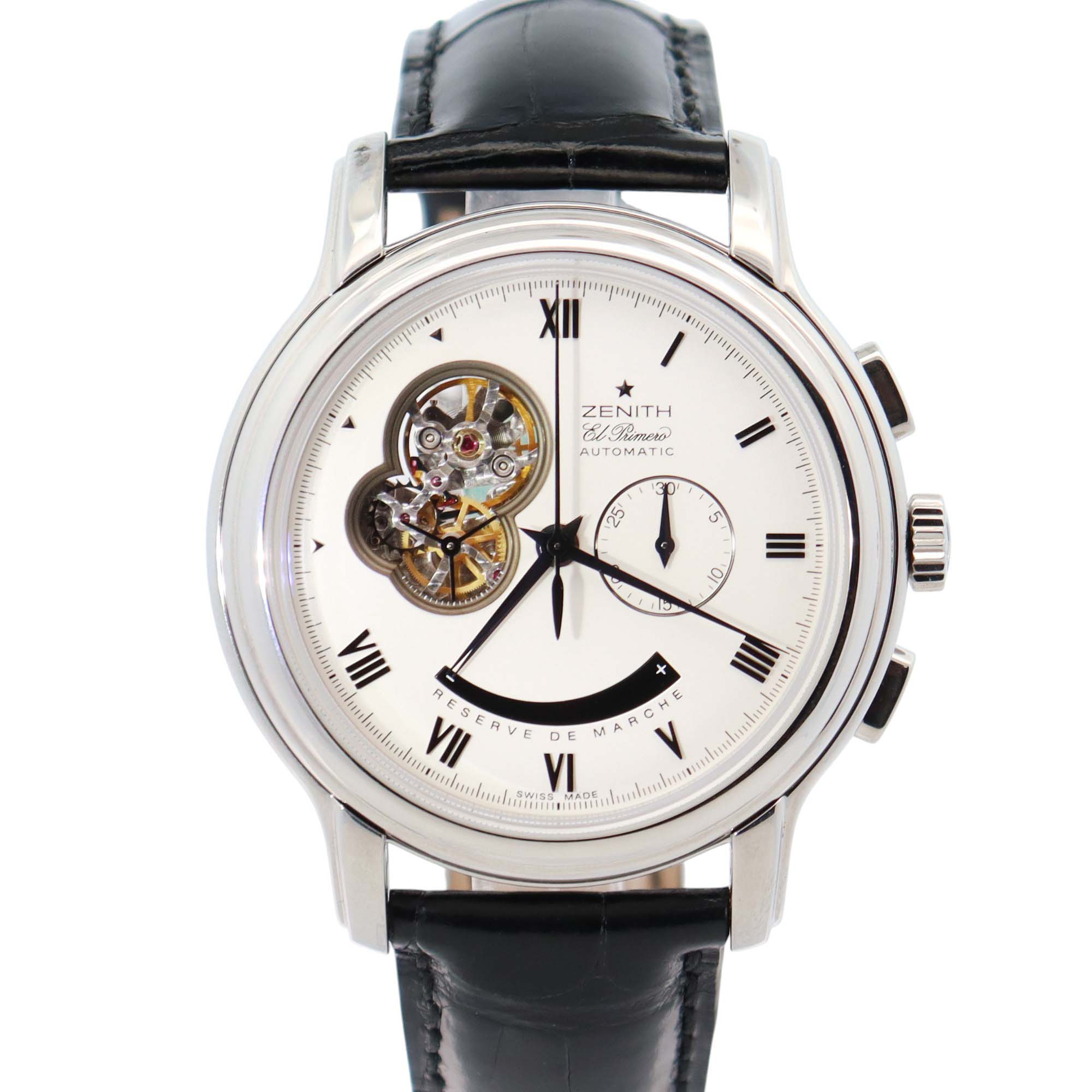 Zenith Chronomaster 45mm Black Dial Watch Ref# 03 1260 4021 - Happy Jewelers Fine Jewelry Lifetime Warranty