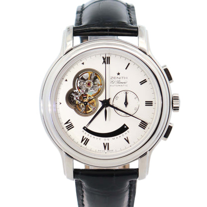Zenith Chronomaster 45mm Black Dial Watch Ref# 03 1260 4021 - Happy Jewelers Fine Jewelry Lifetime Warranty