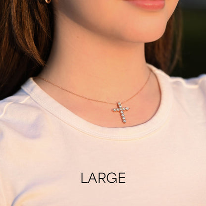 Classic Diamond Cross Necklace - Happy Jewelers Fine Jewelry Lifetime Warranty