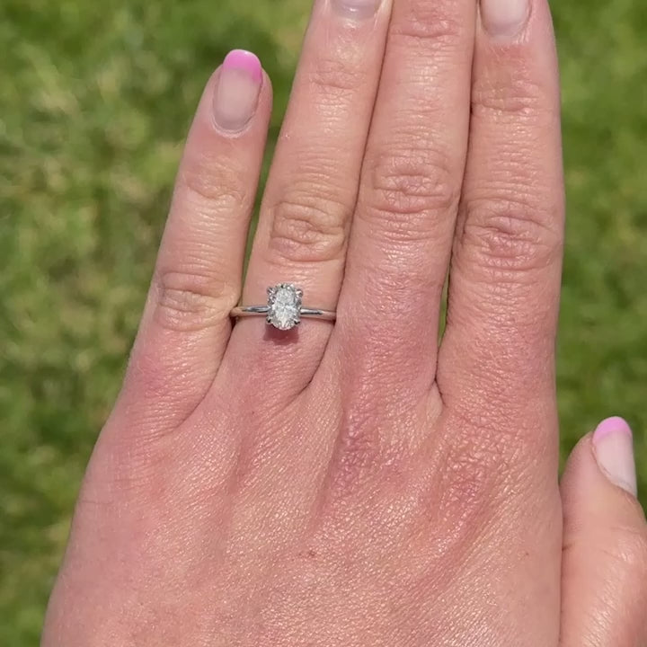 Best Match: Oval Engagement Ring With Wedding Band