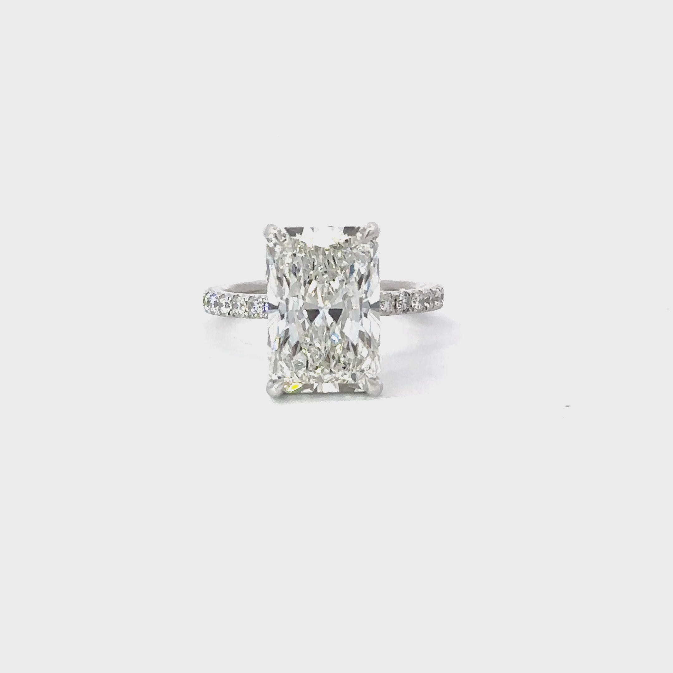 5.16 Radiant Lab Diamond Engagement Ring with Signature Setting | Engagement Ring Wednesday