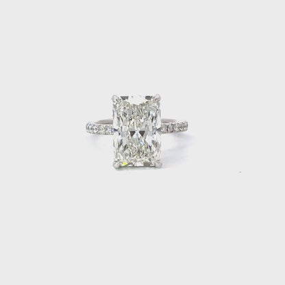 5.16 Radiant Lab Diamond Engagement Ring with Signature Setting | Engagement Ring Wednesday