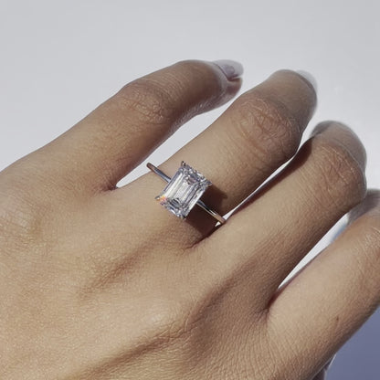 2.69 Carat Lab Grown Emerald Solitaire | Engagement Ring Wednesday