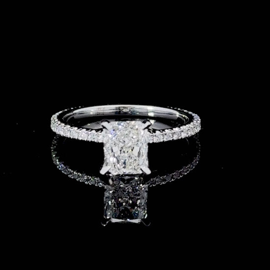 1.50 Carat Natural Radiant Engagement Ring | Engagement Ring Wednesday
