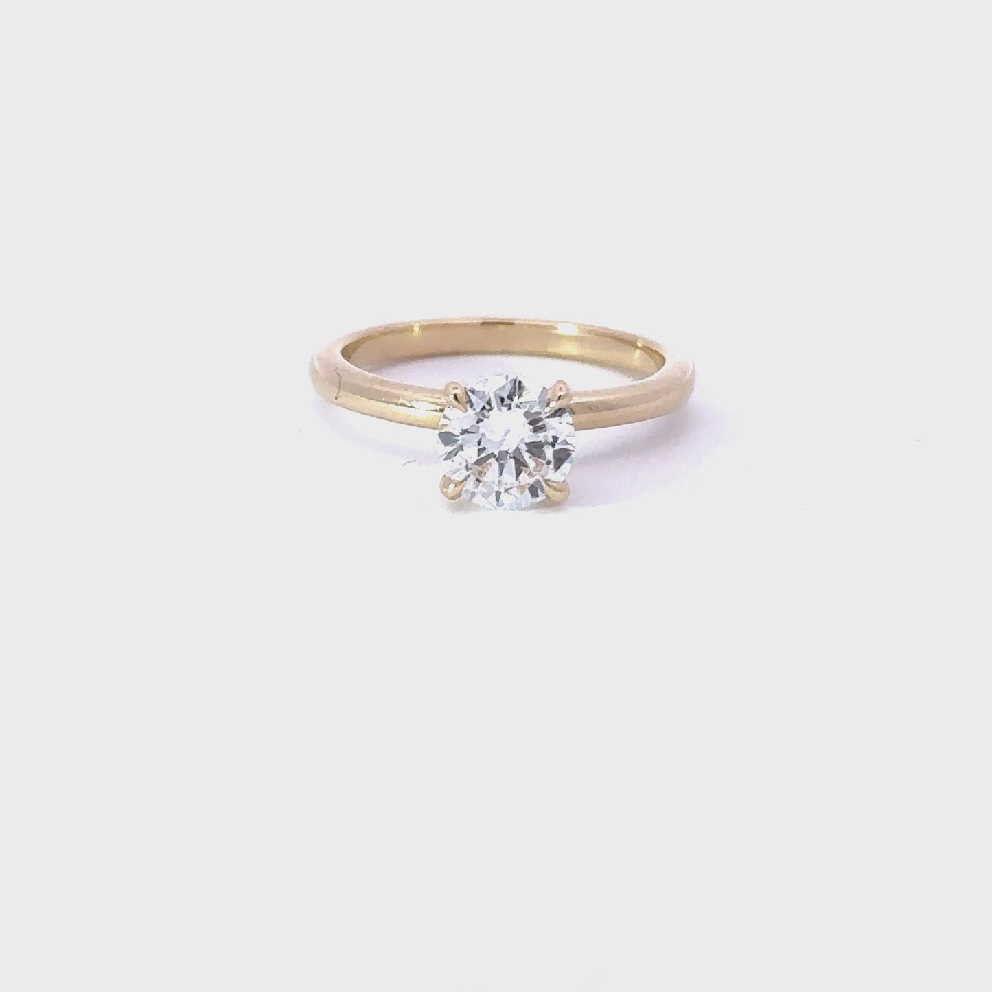 1.00 Carat Round Natural Diamond Engagement Ring | Engagement Ring Wednesday