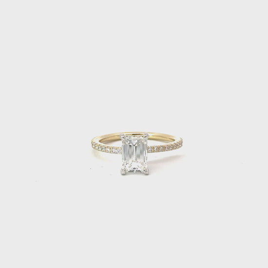 1.70 Carat Emerald Natural Diamond Engagement Ring | Engagement Ring Wednesday
