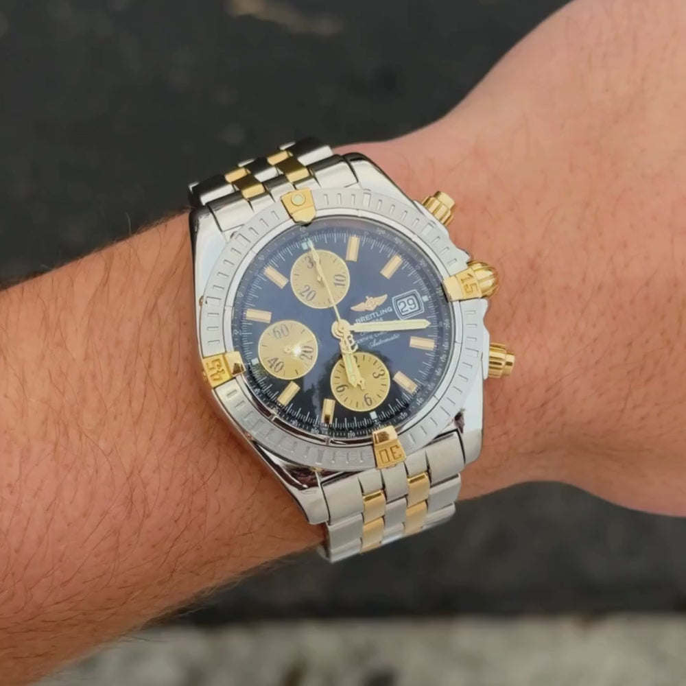 Breitling Chronomat 43mm Black Dial Watch Ref# B13356