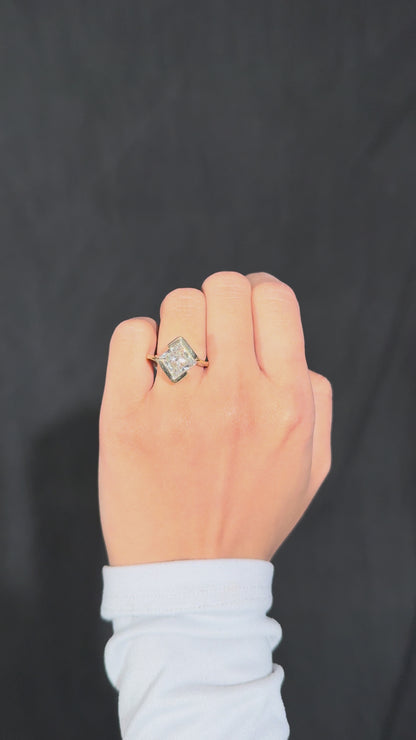 3.85 Princess Lab Diamond Engagement Ring