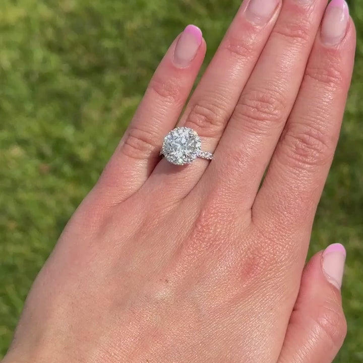 3 Round Lab Grown Diamond Engagement Rings