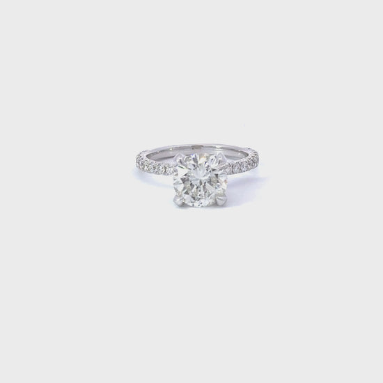 1.71 Carat Round Natural Diamond Engagement Ring with Hidden Halo | Engagement Ring Wednesday