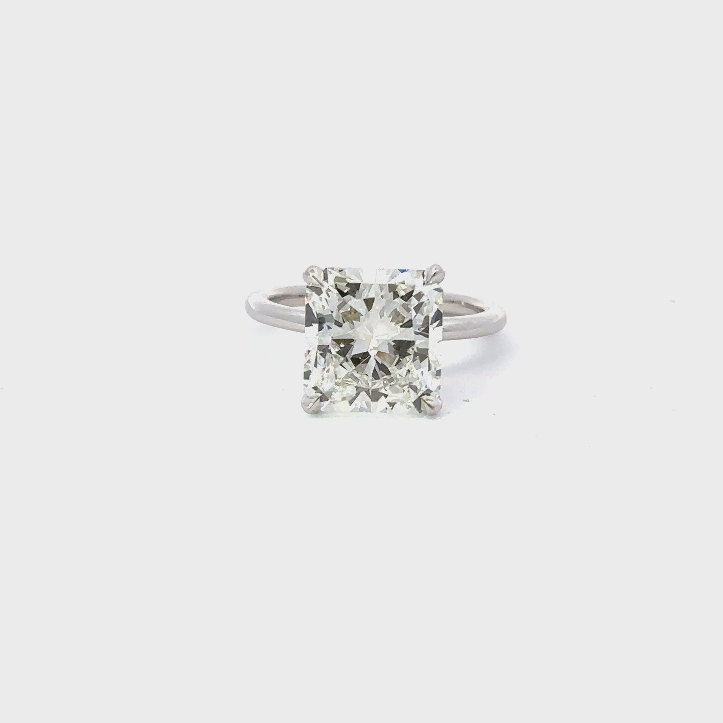 5.21 Carat Radiant Lab Grown Diamond Engagement Ring