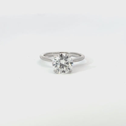 Round Lab Diamond Solitaire Engagement Ring