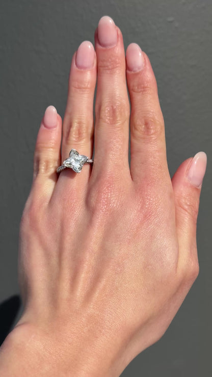 Lab Clover Diamond Ring