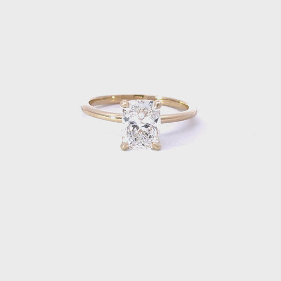 1.71 Carat Cushion Lab Grown Diamond Engagement Ring