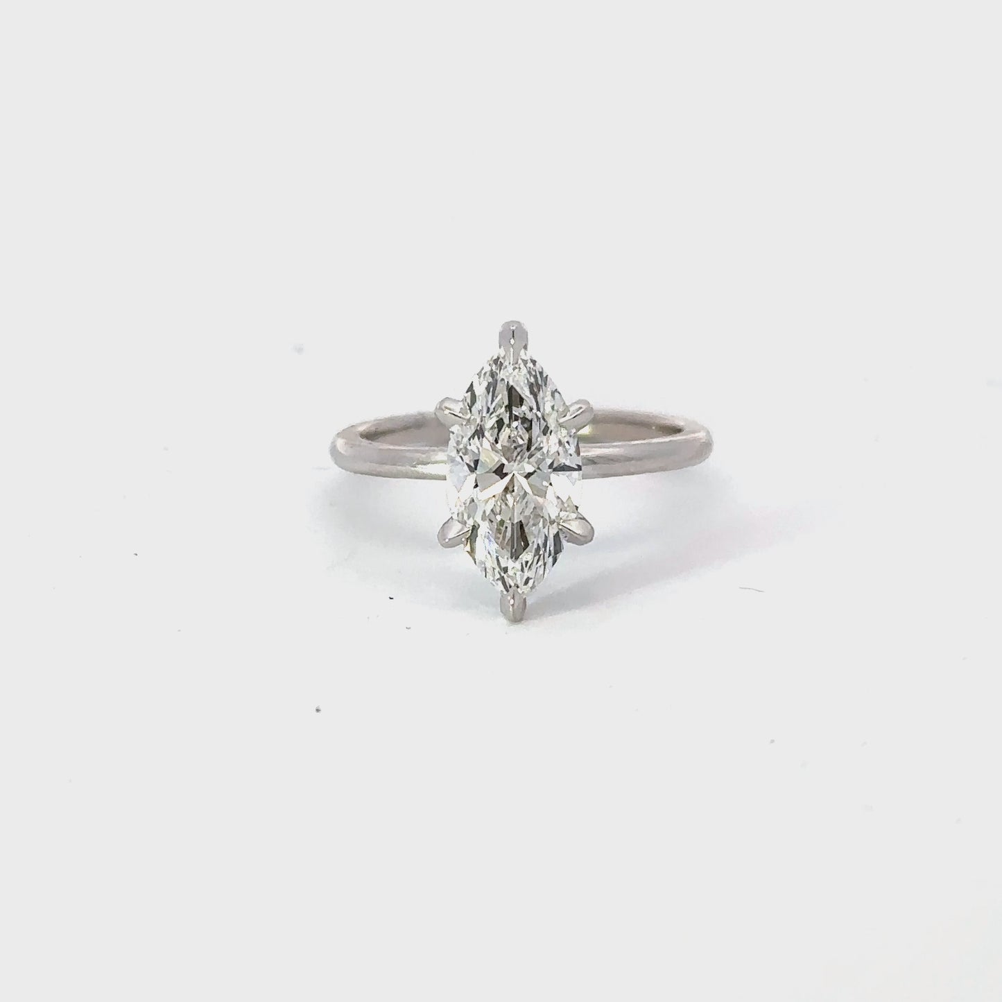 2.01 Carat Lab Created Marquise Solitaire Engagement Ring | Engagement Ring Wednesday