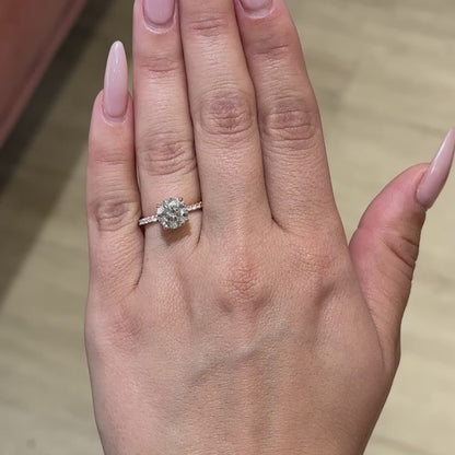 2.11 Round Natural Diamond Engagement Ring