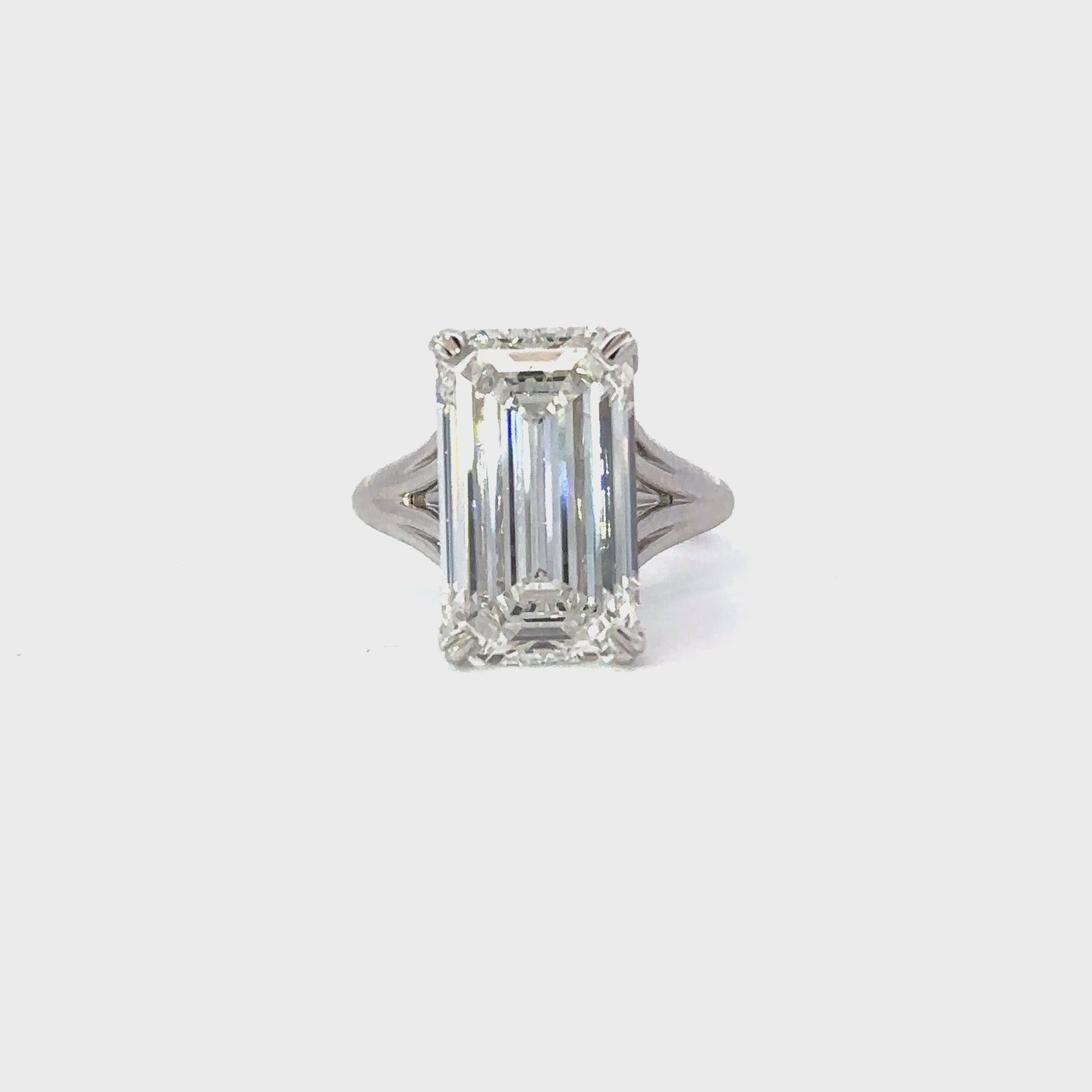 10.19 Carat Emerald Lab Grown Diamond Engagement Ring