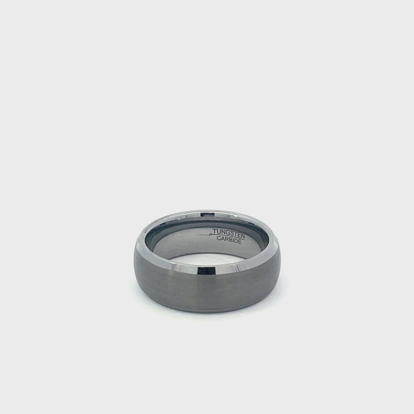 Wide Brushed Tungsten Band