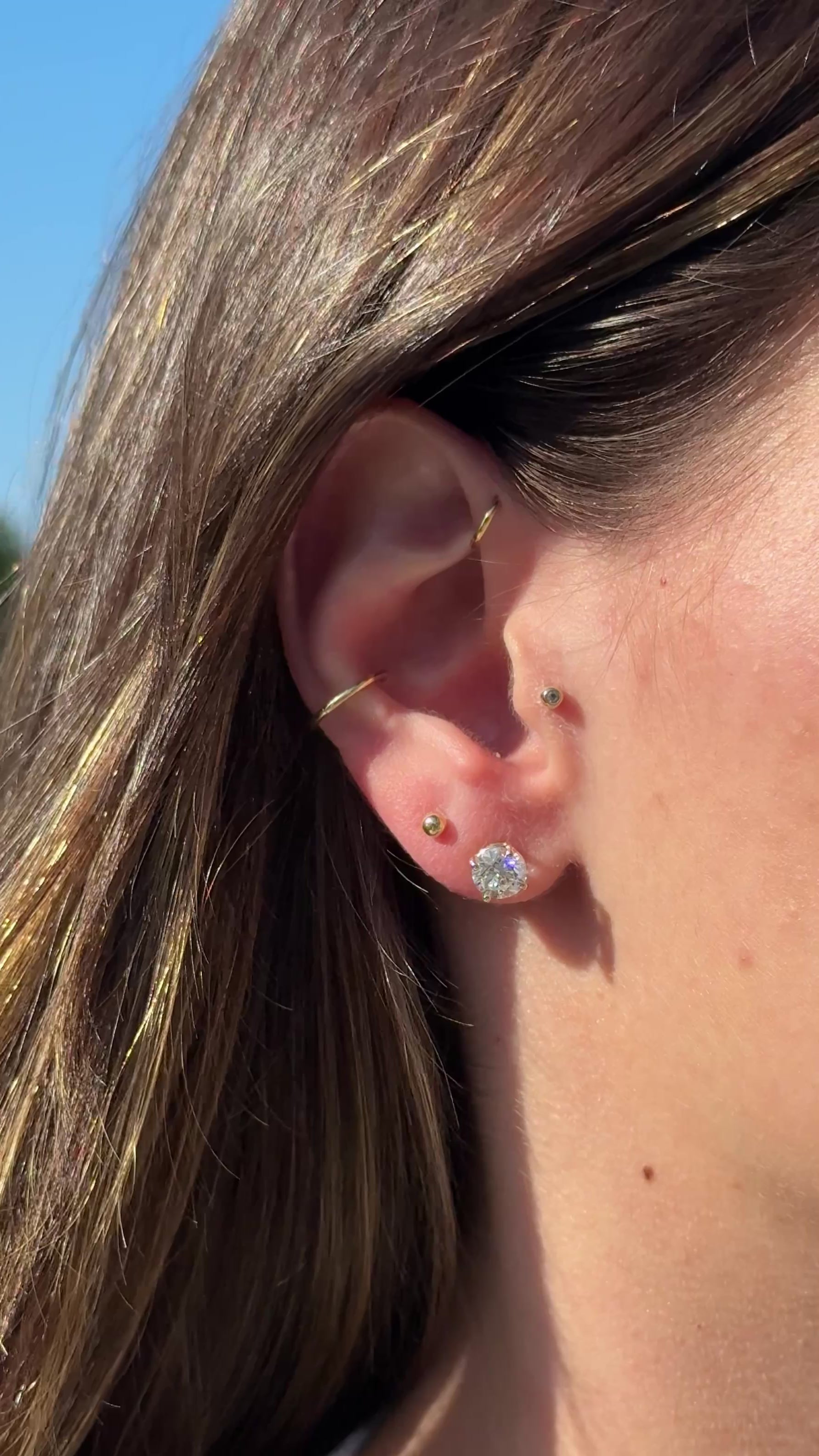 Certified Classic Diamond Stud Earrings