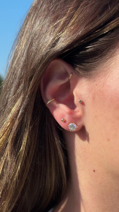 Certified Classic Diamond Stud Earrings