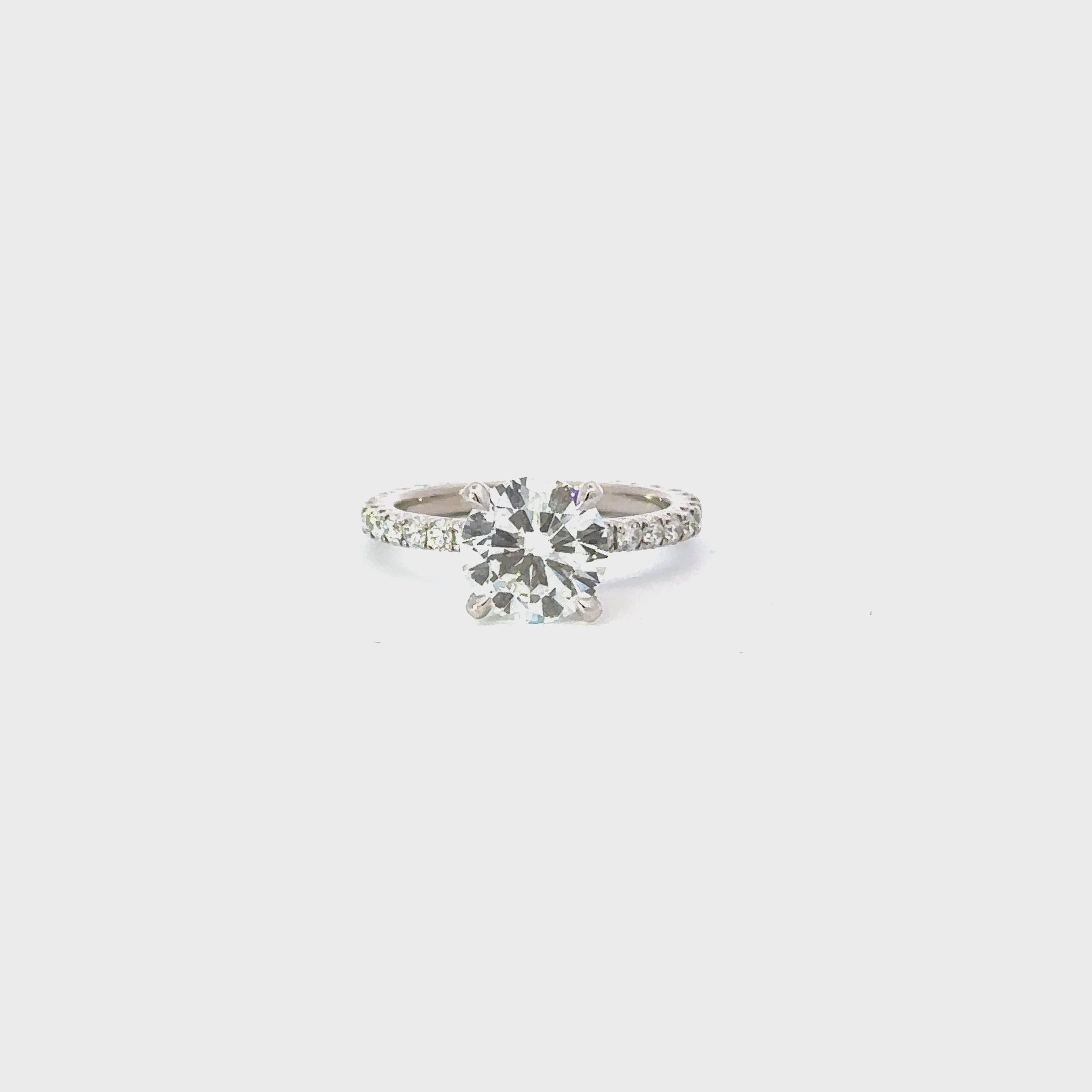2.03 Round Natural Diamond Engagement Ring