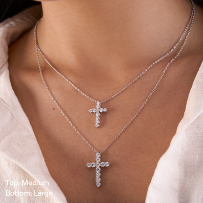 Classic Diamond Cross Necklace - Happy Jewelers Fine Jewelry Lifetime Warranty