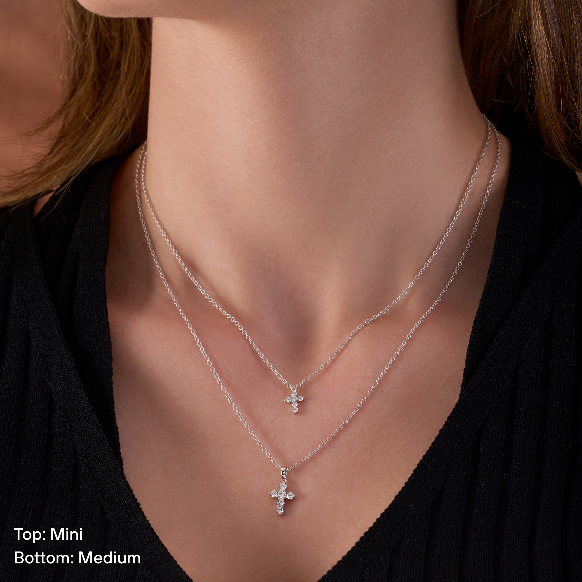 6 Stone Diamond Cross Necklace - Happy Jewelers Fine Jewelry Lifetime Warranty