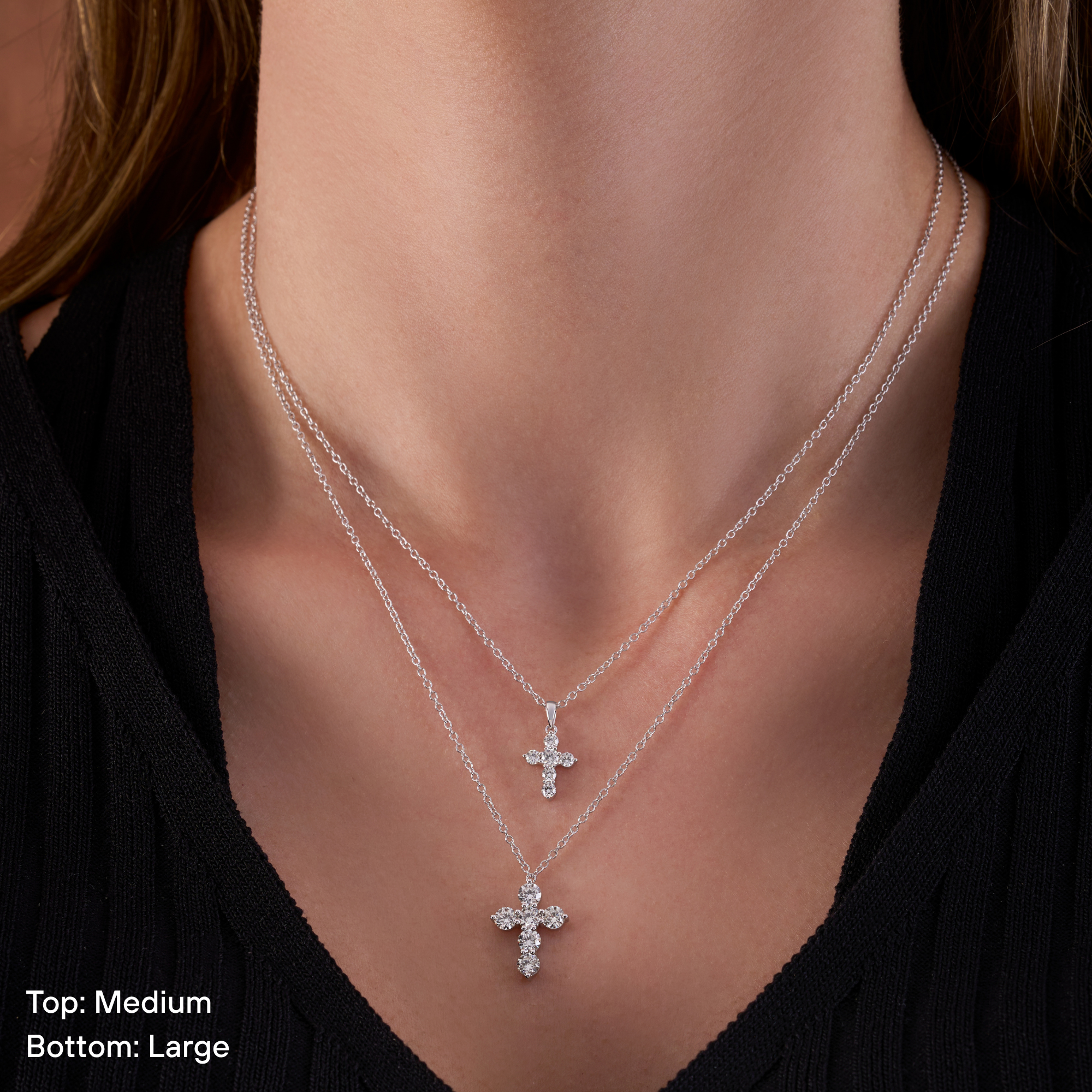 6 Stone Diamond Cross Necklace - Happy Jewelers Fine Jewelry Lifetime Warranty