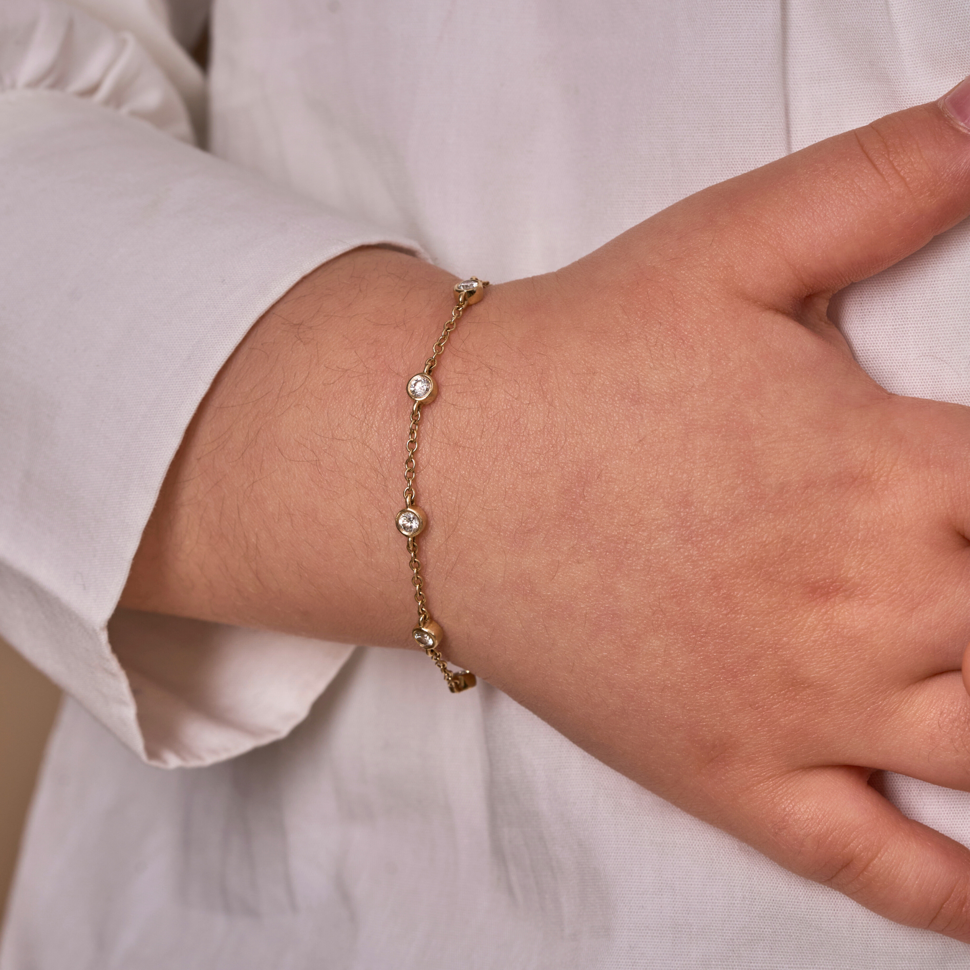 Kid's Diamond Bezel Bracelet - Happy Jewelers Fine Jewelry Lifetime Warranty