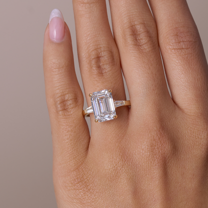 5.04 Emerald Lab Diamond Engagement Ring - Happy Jewelers Fine Jewelry Lifetime Warranty