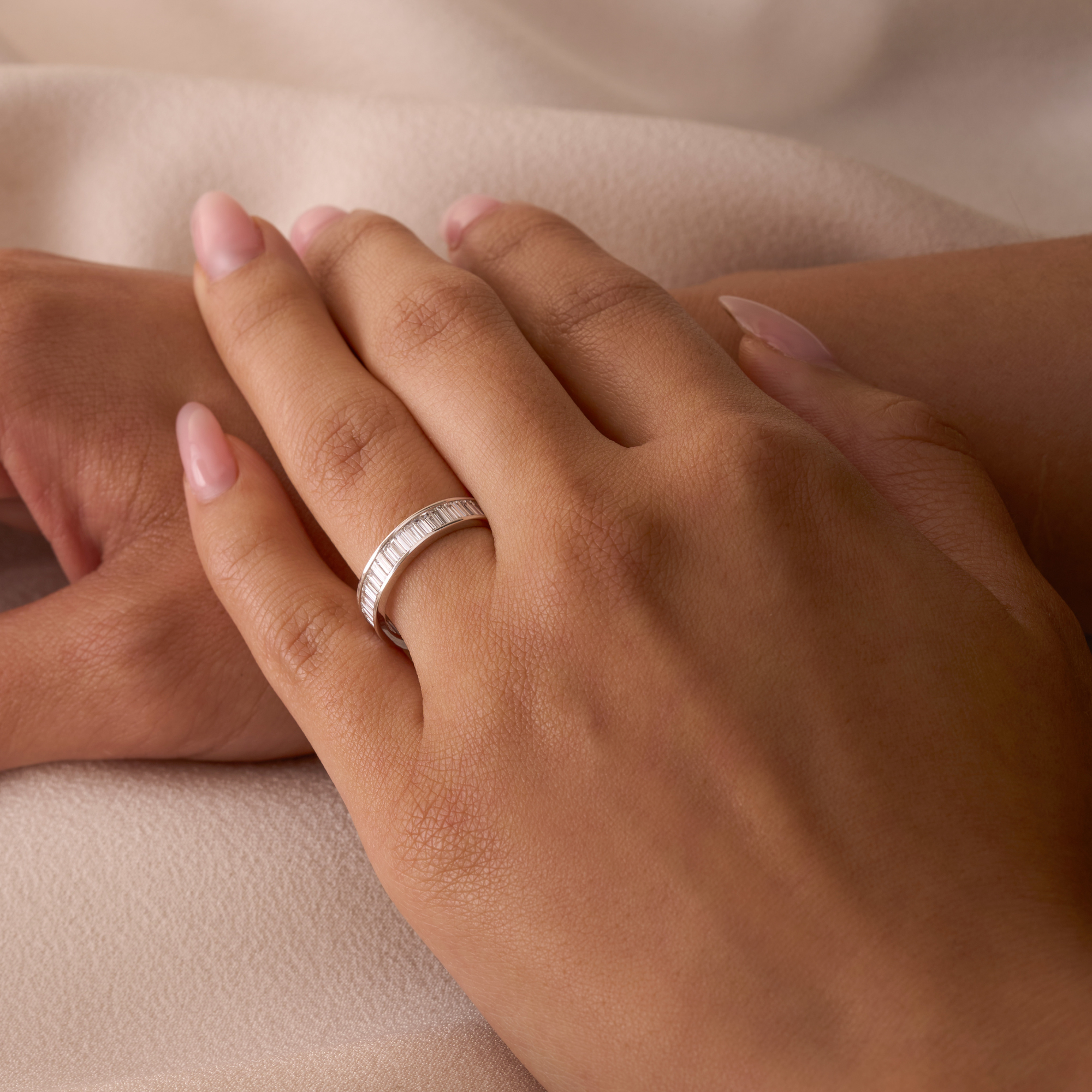 Channel Set Baguette Lab Diamond Band