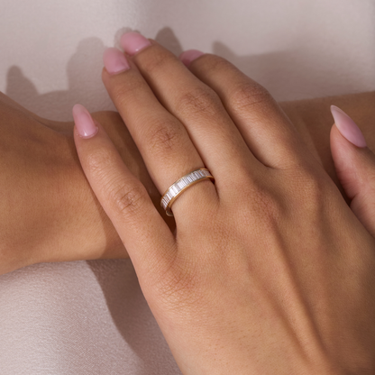 Channel Set Baguette Lab Diamond Band - Happy Jewelers Fine Jewelry Lifetime Warranty