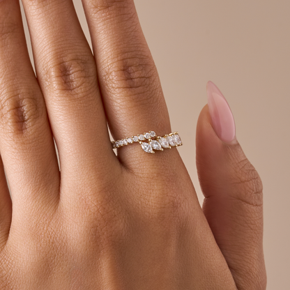 Multi-Diamond Wrap Ring