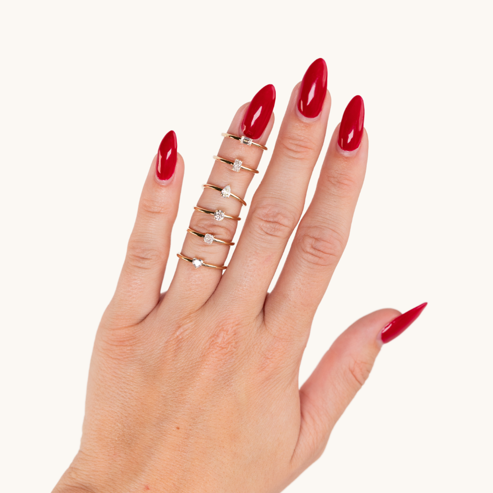 Petite Lab Diamond Solitaire Promise Ring - Happy Jewelers Fine Jewelry Lifetime Warranty