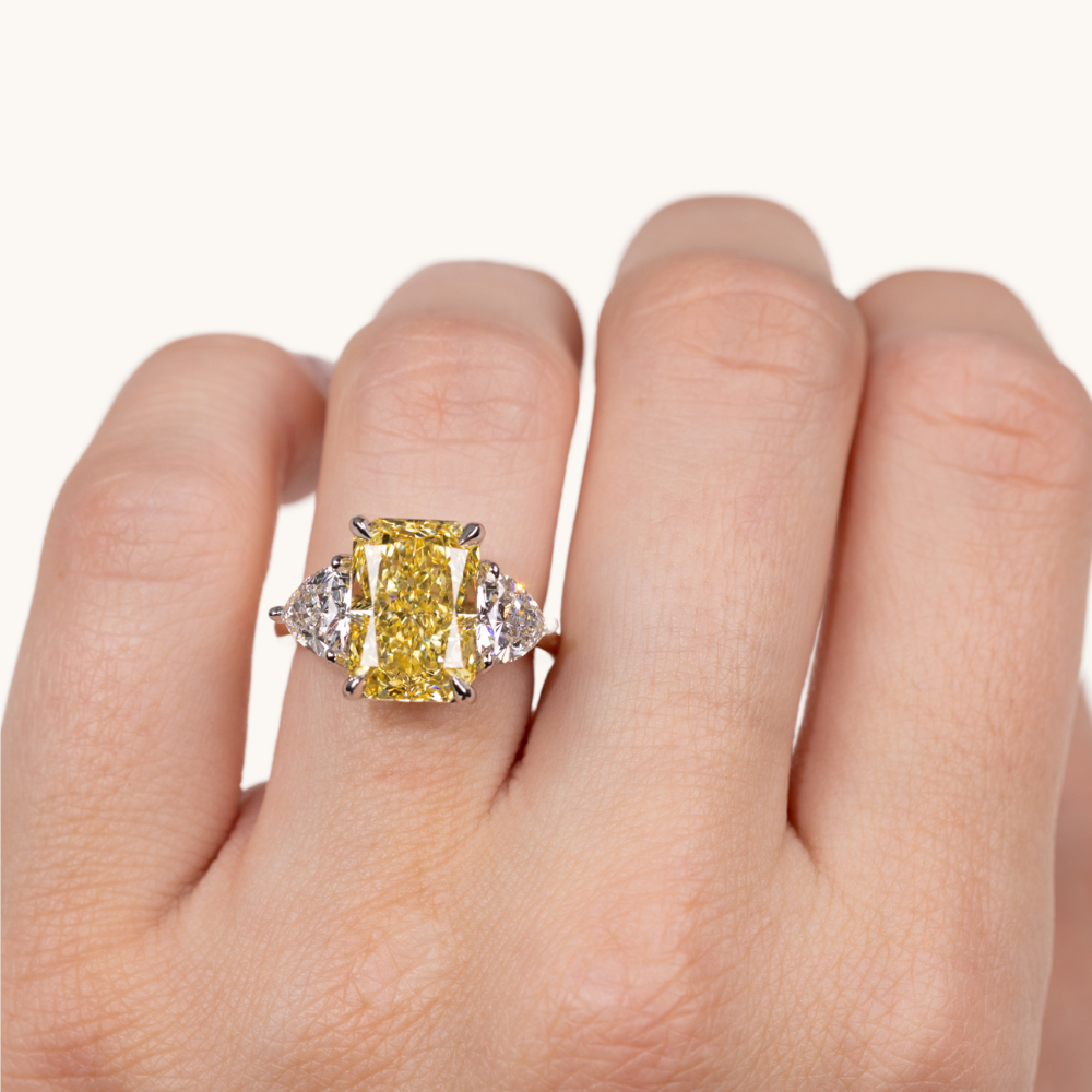 6.06 Radiant Lab Diamond 3-Stone Engagement Ring - Happy Jewelers Fine Jewelry Lifetime Warranty