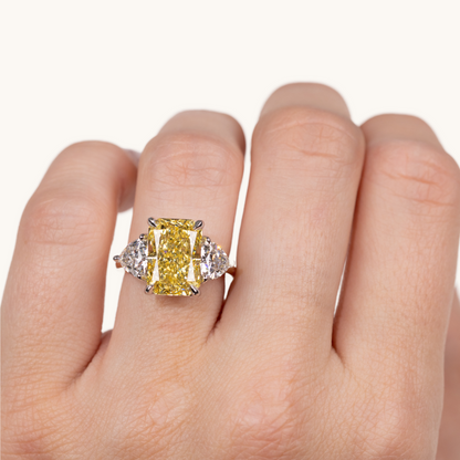 6.06 Radiant Lab Diamond 3-Stone Engagement Ring - Happy Jewelers Fine Jewelry Lifetime Warranty