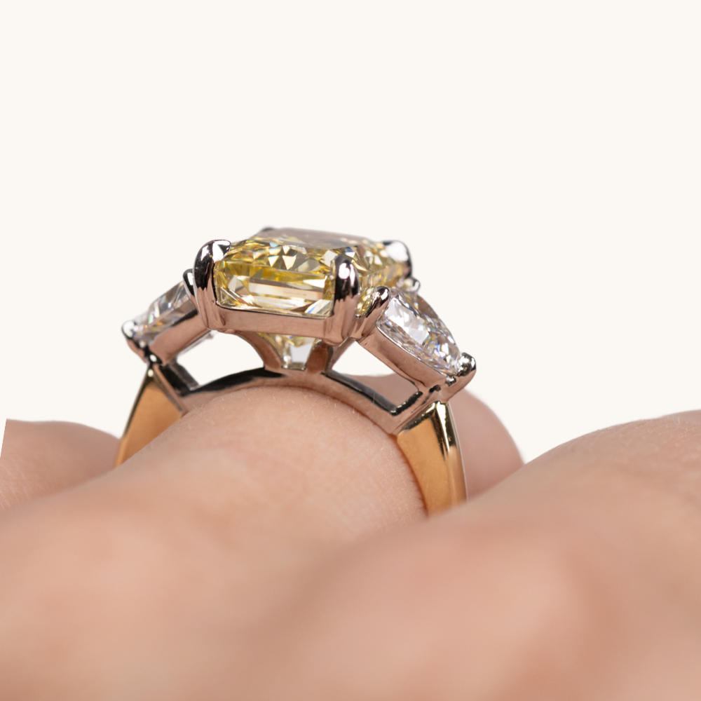 6.06 Radiant Lab Diamond 3-Stone Engagement Ring - Happy Jewelers Fine Jewelry Lifetime Warranty