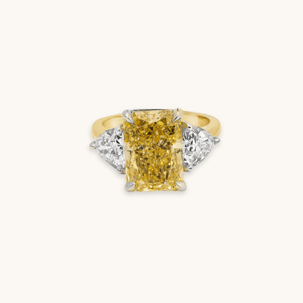 6.06 Radiant Lab Diamond 3-Stone Engagement Ring