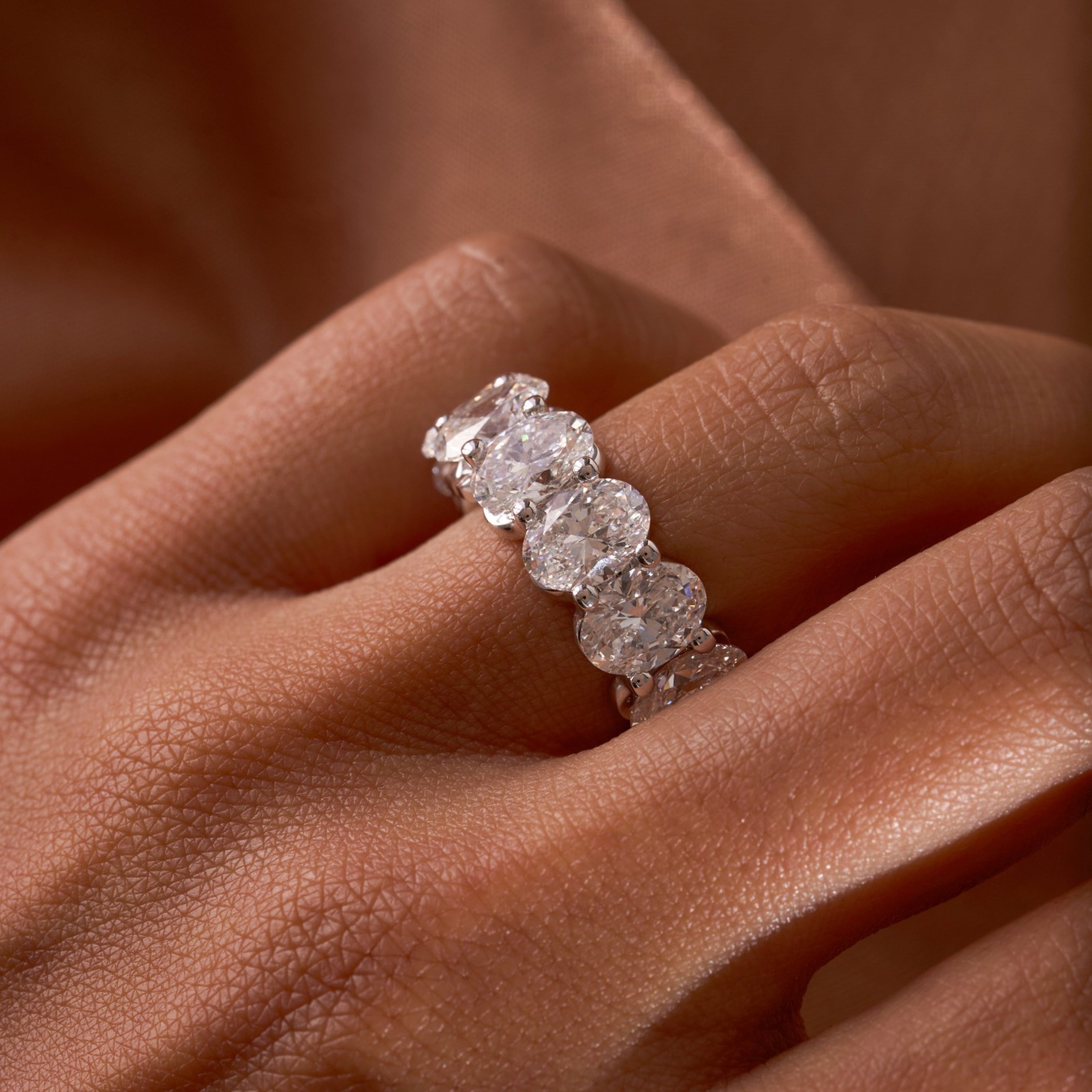 Lab Oval Diamond Eternity Band - Happy Jewelers Fine Jewelry Lifetime Warranty