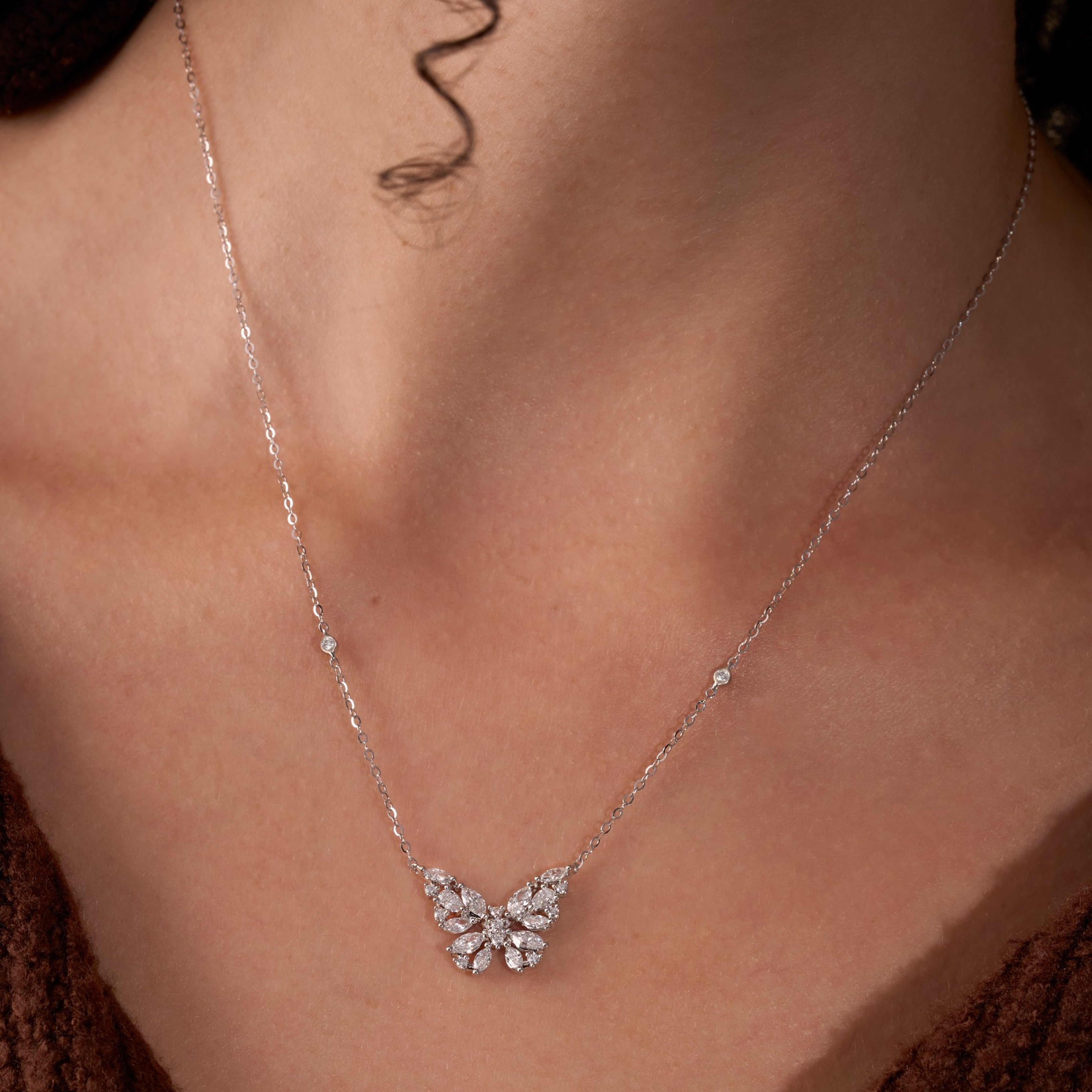 Lab Diamond Butterfly Pendant - Happy Jewelers Fine Jewelry Lifetime Warranty