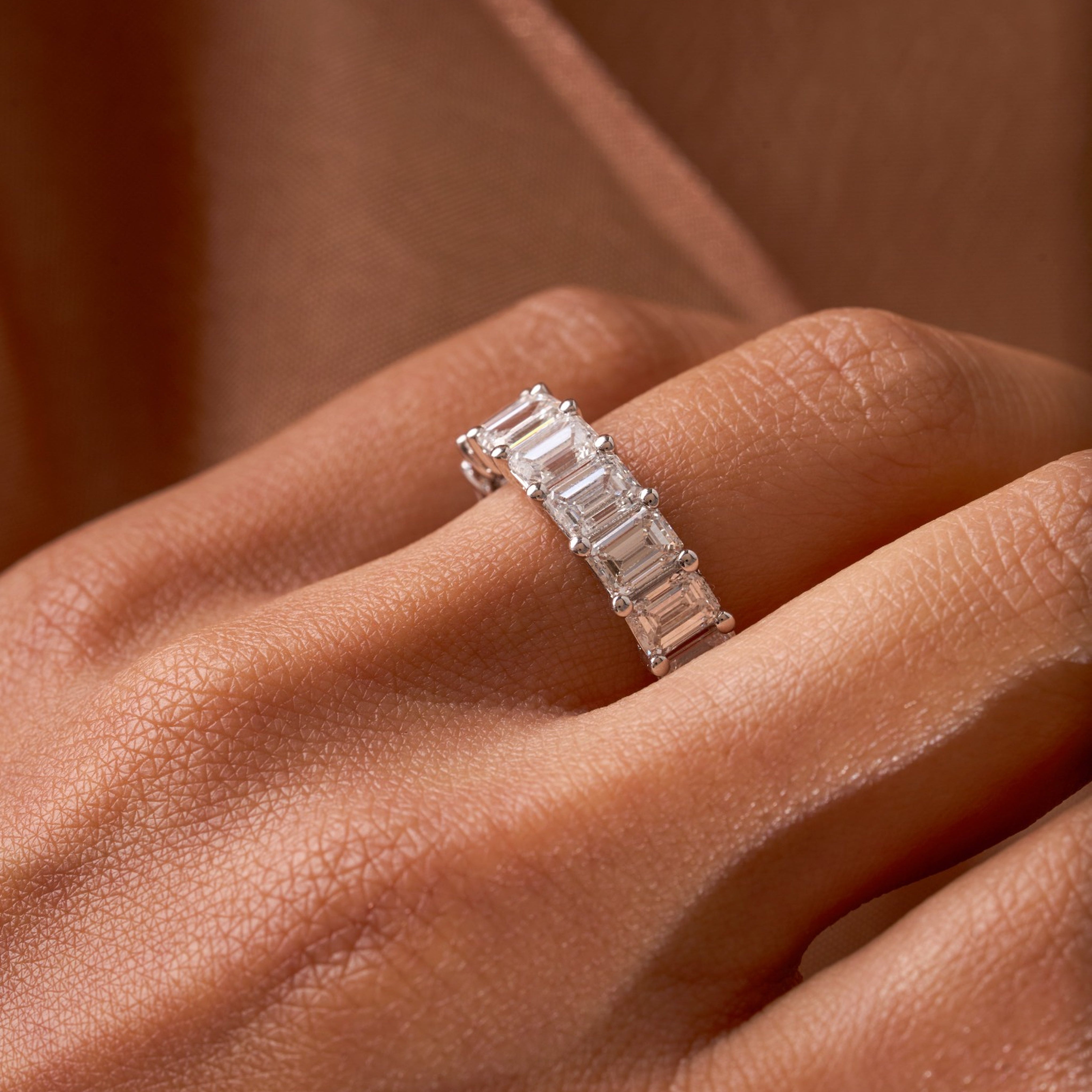 Lab Classic Emerald Eternity Band - Happy Jewelers Fine Jewelry Lifetime Warranty