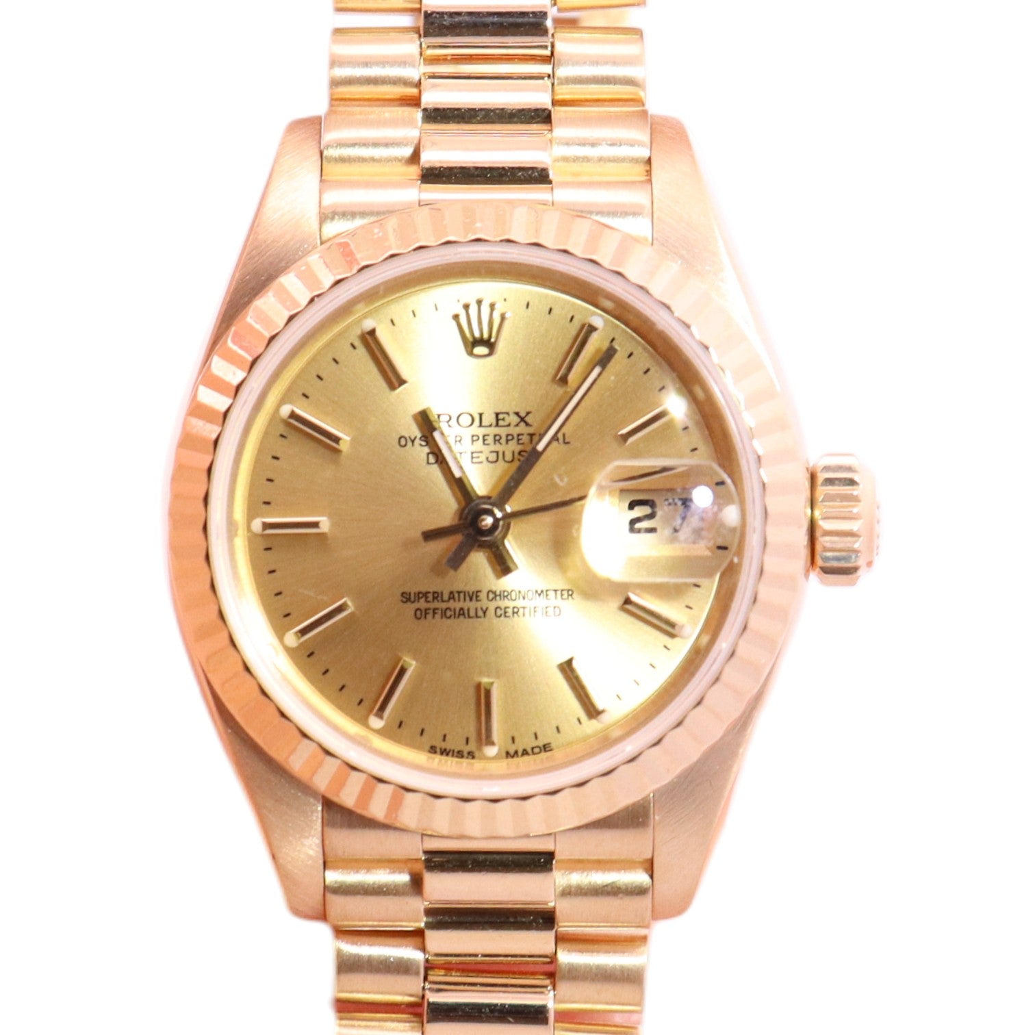 Rolex Datejust 26mm Champagne Dial Watch Ref# 69178 - Happy Jewelers Fine Jewelry Lifetime Warranty