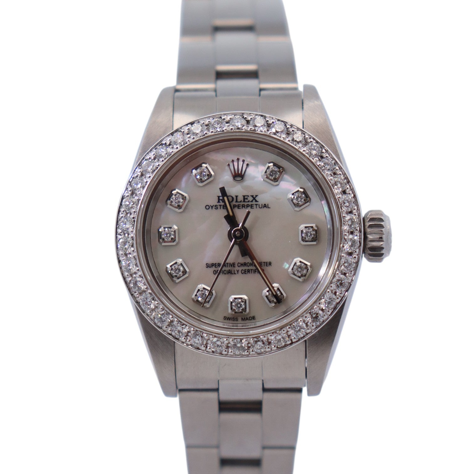 Rolex Oyster Perpetual 26mm MOP Dial Watch Ref# 67230 - Happy Jewelers Fine Jewelry Lifetime Warranty