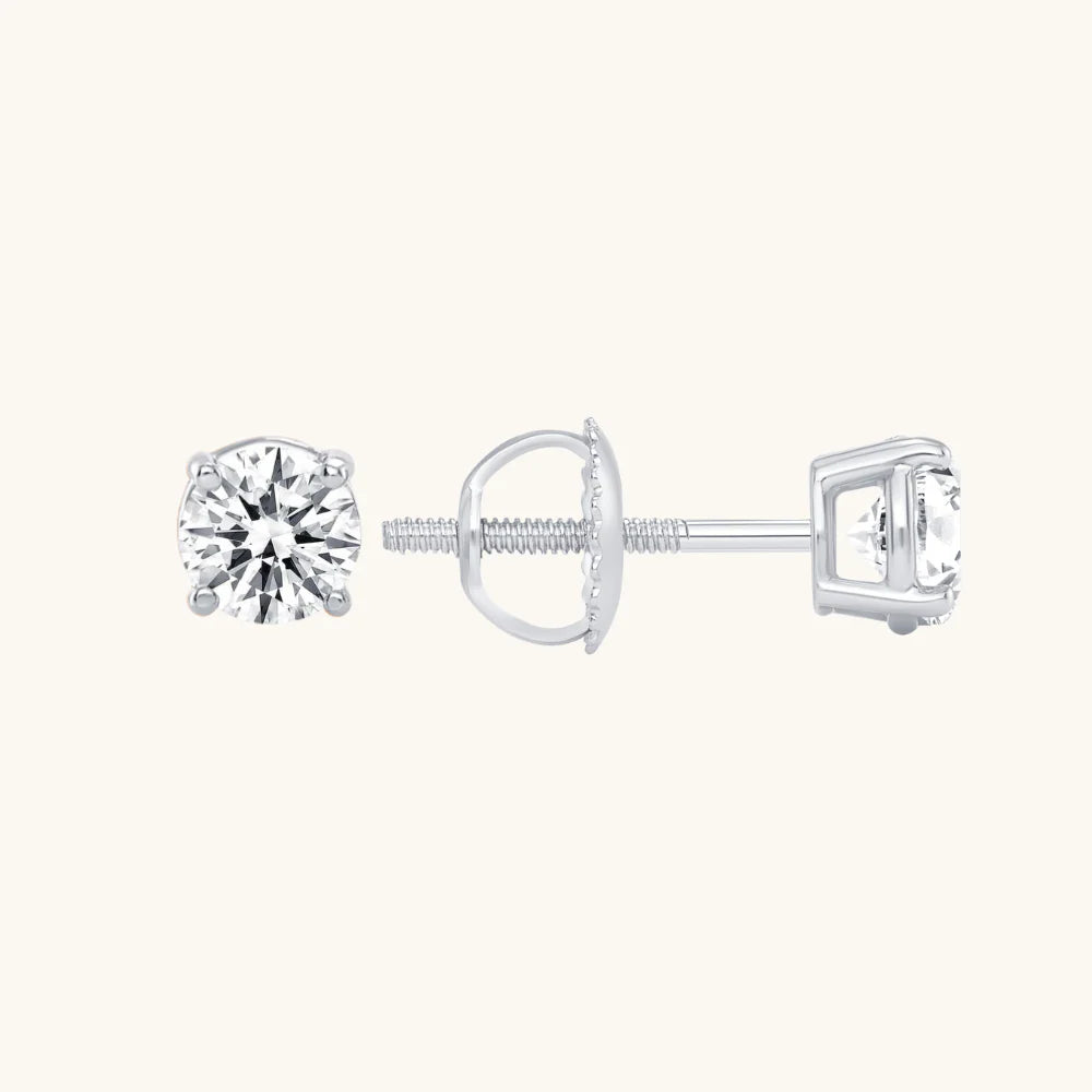 Classic Diamond Stud Earrings - Happy Jewelers Fine Jewelry Lifetime Warranty
