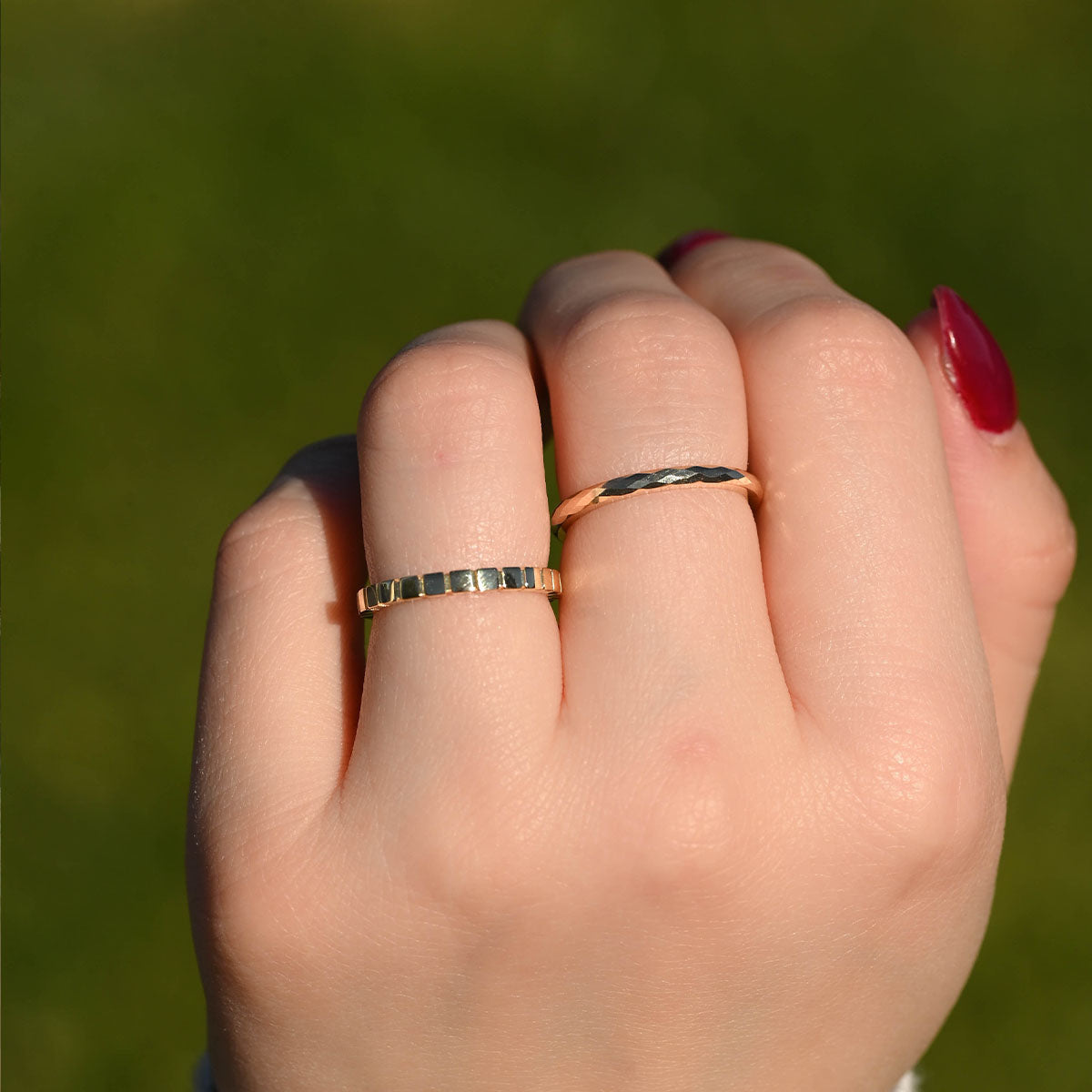 Solid Gold Fluted Band - Happy Jewelers Fine Jewelry Lifetime Warranty