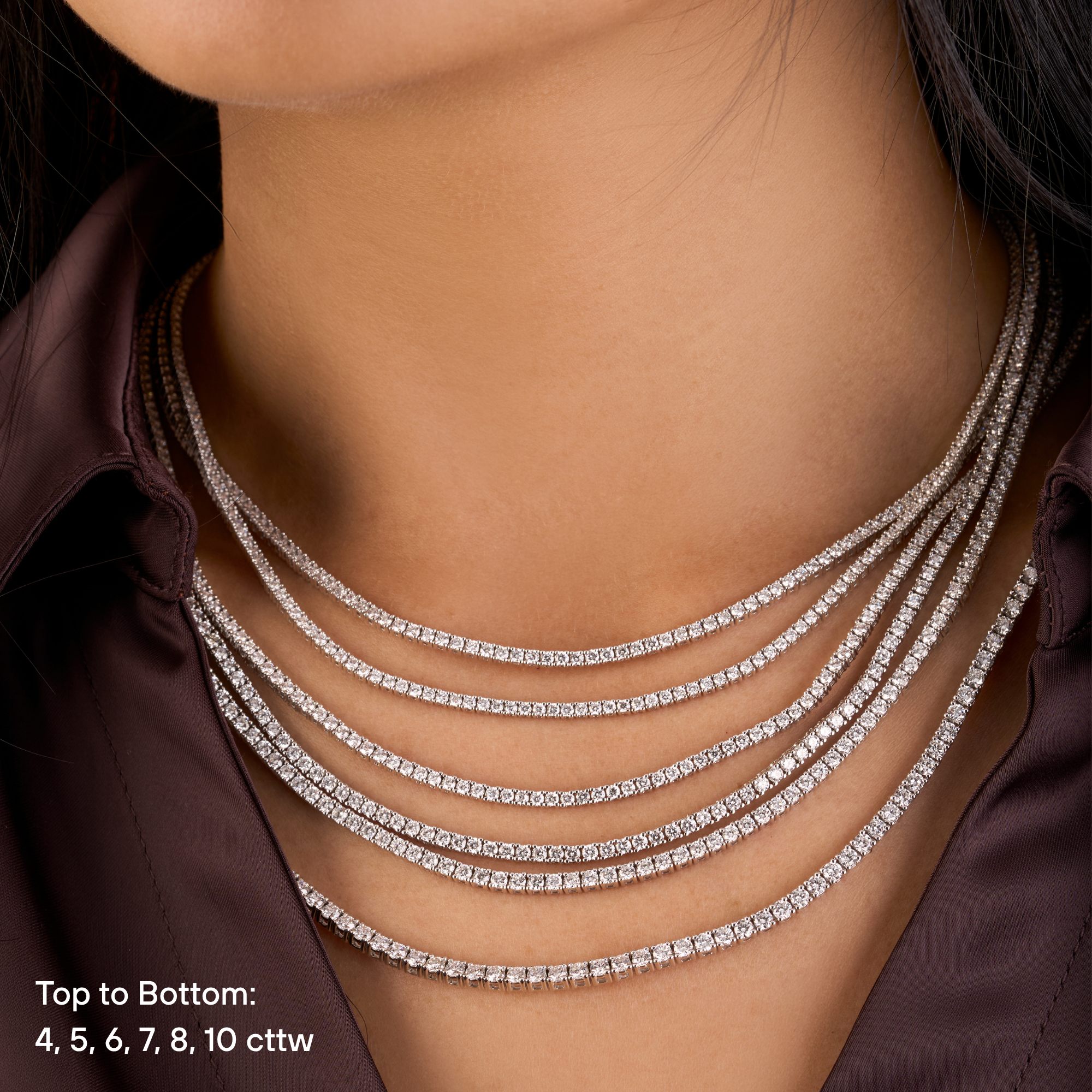 Natural Diamond Tennis Necklace - Happy Jewelers Fine Jewelry Lifetime Warranty