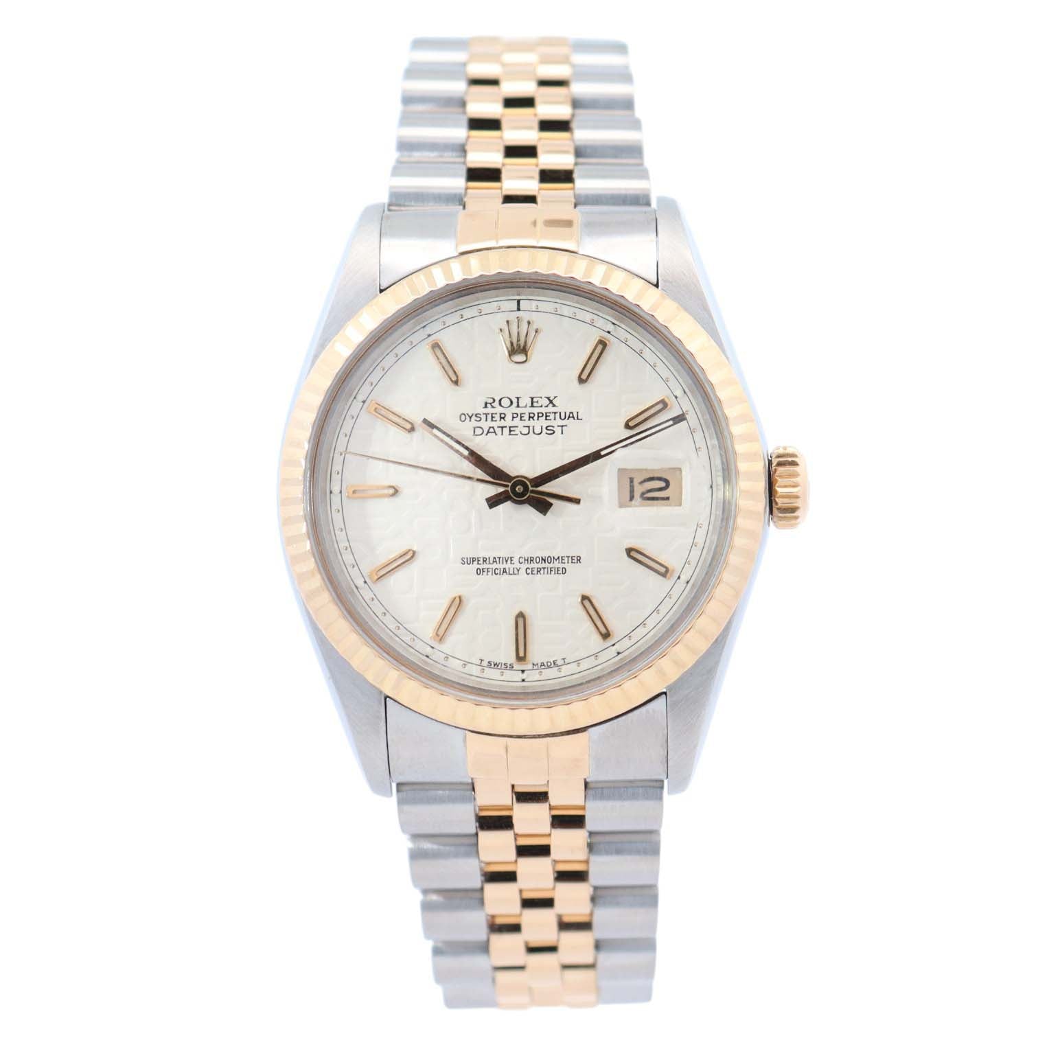 Rolex Datejust 36mm Cream Dial Watch Ref# 16013 - Happy Jewelers Fine Jewelry Lifetime Warranty